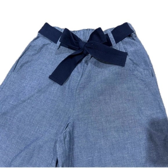 Hope & Henry Cropped Flair Denim Pants With Navy Bow - SIZE: 8 - Picture 2 of 7